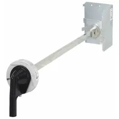 Rotary operator accessory for PowerPact B circuit breakers. Rated 125 A, 3 poles, includes a 3-inch handle. Suitable for use in NEMA 1, 3, 3R, 4, 4X, and 12 enclosures. Provides manual on/off control in industrial and commercial power distribution panels.