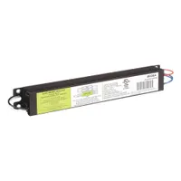 Instant start electronic fluorescent ballast for operating 1 or 2 F32T8 lamps. Input voltage range 120 to 277V AC. Overall length 9 1/2 inches. Suitable for use in commercial and industrial lighting fixtures such as troffers and strip lights
