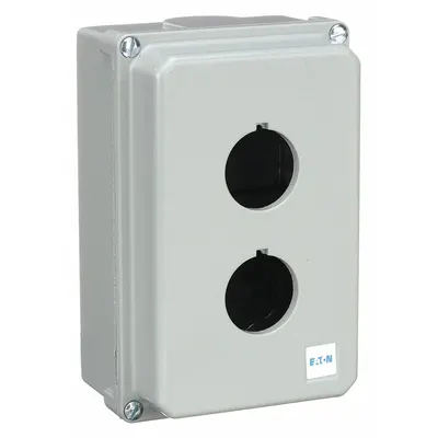EATON 10250TN12 Enclosure for 30mm Operators, 2-Hole, Cast Zinc, NEMA 12/13/4/4X - Enclosures for 30mm Operators