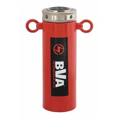 General purpose lock nut ram with 55 ton nominal capacity and 10 in nominal stroke length. Features a mechanical lock nut for load holding in industrial lifting and positioning applications. Part of the HLN series.