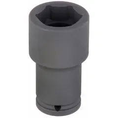 This 3/4" drive impact socket is designed for use with impact wrenches in fastening and loosening hex fasteners. It features a metric 6-point configuration and a standard profile with 100 mm overall length. The black phosphate finish provides corrosion resistance. Suitable for industrial maintenance, automotive repair, and heavy equipment assembly.