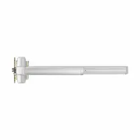 This VON DUPRIN exit device is a mortise-type push bar with a chrome finish and gray color. It features a touchbar exit bar style and lever outside trim. Suitable for commercial doors requiring panic exit hardware, this model is not ADA compliant and is not ligature-resistant