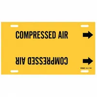 Pipe Marker: Compressed Air, Yellow, Black, Fits 6 to 7 7/8 in Pipe O.D., 1 Pipe Markers (MPN 4032-F)