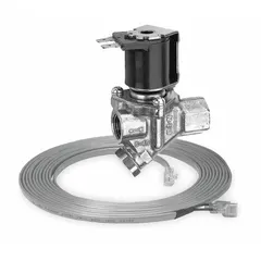 Brass solenoid valve for use with SLOAN MICRO Series faucet sensor systems. Controls water flow in sensor-operated faucets for commercial restroom and public facility applications.