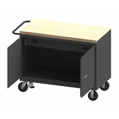 DURHAM MFG Mobile Cabinet Bench with Drawers - Mobile Cabinet Benches with Drawers