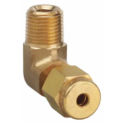 PARKER 2MSEL2N-B Double-Ferrule Brass Compression Fitting Elbow - Double-Ferrule Brass Compression Fittings
