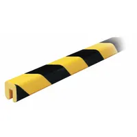 Edge Guard: Polyurethane Foam, Square Shape, 197 in Overall Lg, 0.4 in Overall Thick, Black/Yellow (MPN 60-6760)