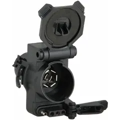 This T-Connector provides a 4-way and 7-way electrical connection between a GM tow vehicle and trailer. It is used for fleet and vehicle maintenance to power trailer lights, brakes, and signals, ensuring safe towing operations. The connector is made of PVC and includes grease for corrosion resistance.