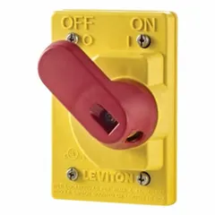 Yellow plastic weatherproof cover for toggle switches, part of the Wetguard series. Vertical mounting orientation, overall height 4 5/8 inches. Rated NEMA 4/4X for protection against moisture, dust, and corrosion in outdoor or industrial environments.