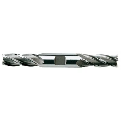 YG-1 Square End Mill: High Speed Steel, TiCN Coated, Double End, 4 Flute, 7/8" Mill Dia - Double-End High-Speed Steel Square End Mills