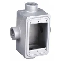 APPLETON ELECTRIC Electrical Box: Iron, Rectangular, 1 Gangs, 1/2 in Hub Size, 25 cu in Capacity (MPN FDX-1-50)