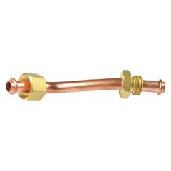 Replacement gas inlet tube for HVACR systems. Connects gas supply lines to pumps, valves, and tubing assemblies. Compatible with manufacturer part number 6BY73.