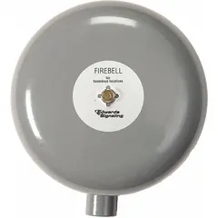 This fire alarm bell produces a bell sound at 86 dB maximum volume at 10 feet. It operates on 20 to 24V DC and is finished in gray. Suitable for use in fire alarm systems in commercial and industrial facilities.