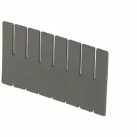 Plastic divider for subdividing storage bins, designed for 9 1/4 in bin width. Compatible with LEWISBINS DC2070 bin. Gray, short side, not electrostatic discharge conductive