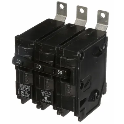 SIEMENS B350 BL Series Miniature Circuit Breaker, 50A, 240V AC, 3-Pole, Bolt-On - B Series, Bolt-On Siemens Miniature Circuit Breakers