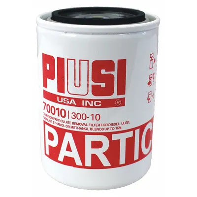 PIUSI Fuel Filter: Particulate, Repl Filter, Particulate, 10 micron Filter Rating - Canister-Style Fuel Filters