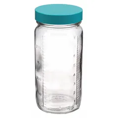 Clear Wide Mouth Round Glass Lab Bottle, 240 mL, 58-400, Colorless, Case of 24