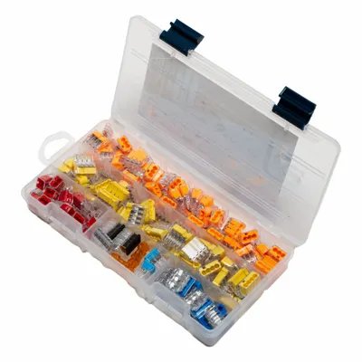 IDEAL 30-1011 Push-In Lever Kit, 128 Pieces, 20-10 AWG - Mixed Wire Connector & Terminal Sets