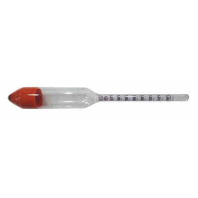 THERMCO Specific Gravity Hydrometer, Plain Form, 1.000/1.070, 0.001, Glass - Specific Gravity (Baume) Hydrometers