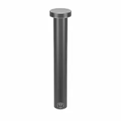 This standard clevis pin has a 1/4 in diameter and 1 3/4 in shank length. It is supplied in a pack of 25. Used in mechanical linkages for connecting rods, yokes, and hydraulic cylinders, allowing quick assembly and disassembly.