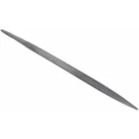 Round file with 8-inch length and 5/16-inch diameter, designed for precision filing. Used for shaping, smoothing, and deburring curved surfaces and internal radii in metalworking and fabrication