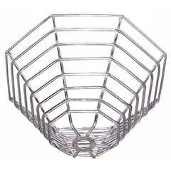 This stainless steel guard is designed for indoor wall-mounted smoke detectors, providing protection against vandalism and accidental damage. It features a flush mount design with an overall depth of 8 1/4 inches and includes mounting hardware. The silver finish suits various commercial and institutional environments.