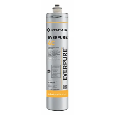 PENTAIR/EVERPURE Quick-Connect Water Filter: 0.5 micron, 0.5 gpm, 3,000 gal - Quick-Connect Drinking Fountain & Beverage Machine Water Filters