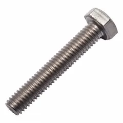 Hex head bolt made from Grade 2 titanium, with M6x1 metric thread and 35 mm length. Meets DIN 933 dimensional and material standards. Suitable for corrosive or weight-sensitive fastening applications where non-magnetic or lightweight properties are required. Supplied in small pack size; nut not included.