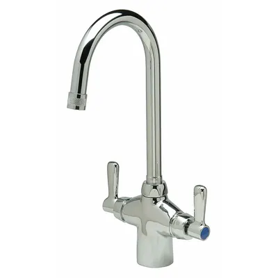ZURN Z826B1-XL Single-Post Laboratory Faucet, Chrome, 2 Lever Handles - Single-Post Laboratory Faucets