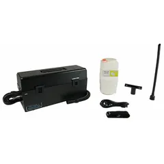 Electrostatic discharge (ESD) safe vacuum for cleaning sensitive electronics, cleanrooms, and manufacturing areas. Corded unit with included battery, 1 gallon capacity, 69 dB sound level, and 12.3 lb weight.