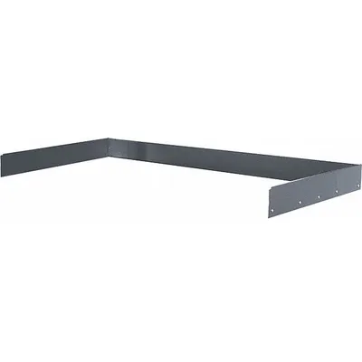 HALLOWELL Back & Side Stops HWB-BES-7230ME, Steel, Black, 72 in W x 30 in D