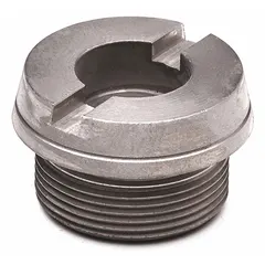 This brass face nut is a replacement component for wall and yard hydrants. It secures the operating mechanism within the hydrant body. Suitable for outdoor water supply systems requiring periodic maintenance or repair.