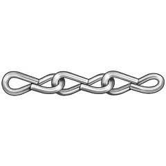 This steel jack chain is suited for light pulling, lifting, and securing tasks. With a 14 trade size and 16 lb working load limit, it is commonly used for hanging tools, bundling materials, or securing gates in industrial and agricultural settings. The 100 ft length provides ample reach for general utility applications.