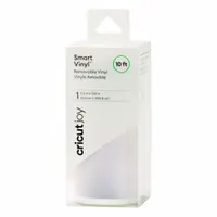 Permanent adhesive vinyl roll measuring 120 inches by 5.5 inches, in white. Designed for use with compatible cutting machines for matless cutting of custom decals, labels, and signs