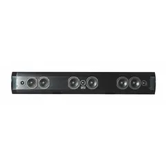 Passive 2-way wall-mount speaker for indoor use. 8 ohm impedance. Overall width 43 in, height 6 3/4 in. Requires external amplifier. Suitable for commercial spaces such as conference rooms, retail stores, restaurants, and auditoriums.