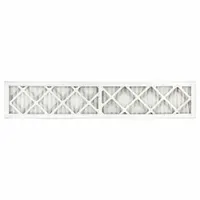 This MERV 7 pleated air filter measures 44 in x 9 in x 1 in and features synthetic media with a beverage board frame. It is designed for general-use HVAC applications to capture airborne particles such as dust, pollen, and mold spores