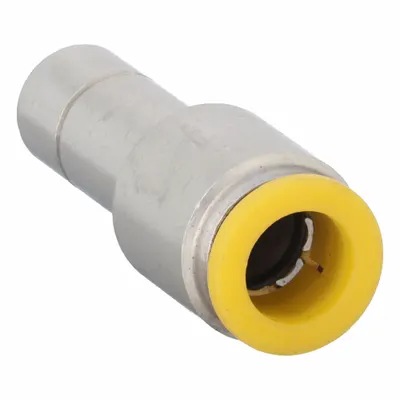 PARKER 67PLP-10M-12M Nickel-Plated Brass Push-to-Connect Adapter - Nickel-Plated Brass Tube Fittings