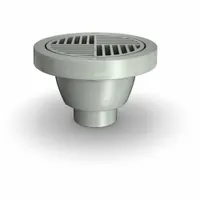 Round bronze floor sink with solvent-weld connection. Overall diameter 11 in, overall width 11 in, sump depth 5 in. Includes full grate. Used for collecting wastewater in commercial and industrial floor drainage applications