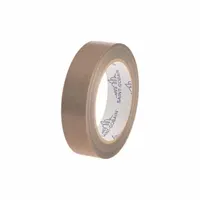PTFE-coated cloth tape with silicone adhesive, 1 inch width, 36 yard length, 8.3 mil thickness, brown color. Used for high-temperature masking, release surfaces, and sealing in industrial applications such as electrical, machining, and packaging