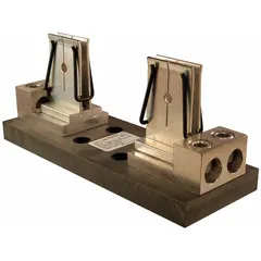 This 1-pole fuse block from MERSEN is designed for UL Class J fuses, rated 600 V AC. It features an open block design with box-lug terminals for secure wire connections. The non-indicating type has no blown-fuse indicator. Typical applications include mounting and connecting fuses in industrial electrical circuits such as motor control centers, panelboards, and distribution equipment.