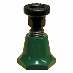 Mechanical screw jack with steel body and 3 ton load capacity. Provides 3 in minimum lift via screw adjustment. Used for lifting and positioning heavy loads in industrial maintenance and rigging applications.