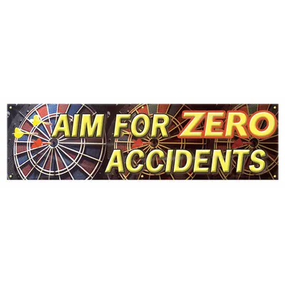 ACCUFORM Aim For Zero Accidents Banner MBR817 - Aim For Zero Accidents Banners