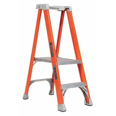 LOUISVILLE LADDER FXP1702 4 ft Fiberglass Podium Stepladder, 300 lb Capacity - General Purpose Podium Stepladders