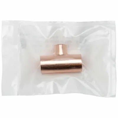 STREAMLINE W 04086CB Clean & Bagged Wrot Copper Tube Fitting Tee - Clean & Bagged Wrot Copper Tube Fittings