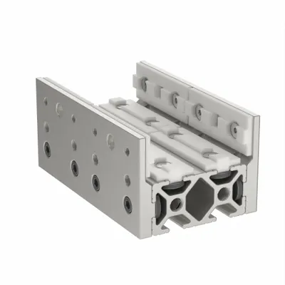 80/20 Linear Bearing: 10 Series, 4 in L x 2 1/16 in W x 2 5/8 in H, Silver, Single Mount - Modular Linear Bearing Assemblies