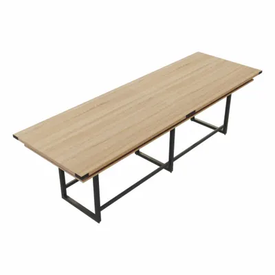MIRELLA Conference Table: Rectangle, Fiberboard, Sand Dune, 47 1/4 in Overall Lg - Rectangular Conference Tables