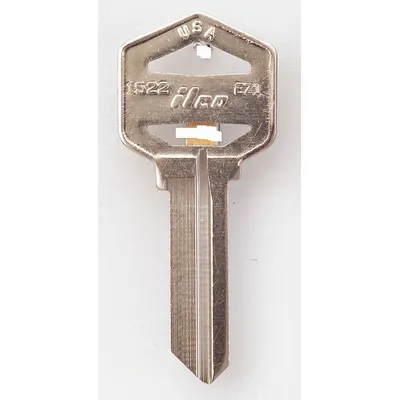 KABA ILCO 1522-EZ1 Key Blank, Brass, 5-Pin, Key ID # EZ1 - Door Lock Key Blanks