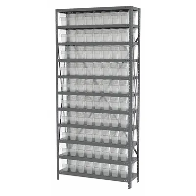 AKRO-MILS AS1279040SC Metal Stationary Bin Shelving with Open-Front Bins