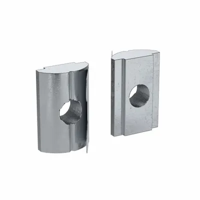 FATH INC. Roll In T-Nut: 1/4"-20 Size, For 0.3 in Slot Wd, 10 Series, Single Center - Roll-In T-Nuts