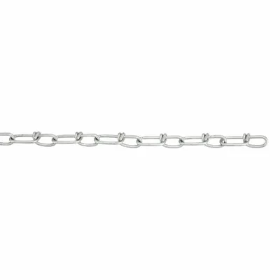 Dayton Double Loop Chain: 4 in Chain Trade Size, Steel, 70 lb Working Load Limit - Light-Duty Jack Utility Chains